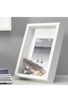 Sannahed 21x30 Cm A4 Beyaz Çiçek Konabilen Derin Kutu Çerçeve Ahşap Fotoğraf Resim Çerçevesi