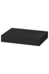 Siyah Lack 30x26 Cm Venge Gizli Bağlantılı Ahşap Duvar Rafı Suntalam 30 Cm 26 Cm