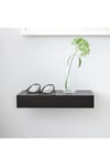 Siyah Lack 30x26 Cm Venge Gizli Bağlantılı Ahşap Duvar Rafı Suntalam 30 Cm 26 Cm