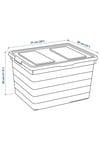 Sockerbit Kapaklı Kutu - Beyaz - 38x51x30 Cm