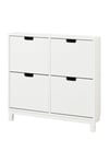 Stall Ayakkabı Dolabı, Beyaz , 96x17x90 Cm, 4 Bölmeli - Ereganto
