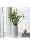 Stılren 22 Cm Vazo Dekoratif Çiçeklik Beyaz Stoneware