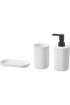 Storavan Banyo Aksesuar Seti  Sıvı Sabunluk Katı Sabunluk Diş Fırçalık 3lü Set