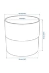 SUMUHOME NYPON DEKORATİF PLASTİK SAKSI GRİ 12 CM