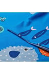 Tek Kişilik Çocuk Nevresim Takım DenizAltı Temalı Mavi-Çok Renkli Renk 150x200 Cm