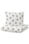 Tek Kişilik Çocuk Nevresim Takımı 150x200/50x60 cm Futbol Temalı MeridyenDukkan Siyah-Beyaz