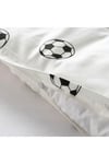 Tek Kişilik Çocuk Nevresim Takımı 150x200/50x60 cm Futbol Temalı MeridyenDukkan Siyah-Beyaz