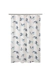 Vattensjön Su Geçirmez Balık Desenli Duş Perdesi 180 X 200 Cm Polyester Beyaz Mavi