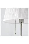 Yer Lambası Abajur,IKEA Beyaz-Metal Gümüş Rengi Masa Lambası 155 cm 100 W Lambader