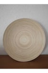 Yuvarlak Hultet Dekoratif Ahşap Bambu Tabak 30cm Çap Hultet Ahşap Bambu Tabak Kahverengi 30 cm 1 Ah