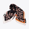 Baskı Leopar Desen İpek Twill Eşarp