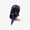 Boncuk Desen İpek Twill Eşarp