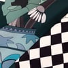 Etnik Çiçekler Desen İpek Twill Eşarp