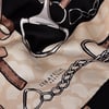 Kemer Leopar Desen Exclusive İpek Twill Eşarp