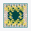 Vase Desen Exclusive İpek Twill Eşarp