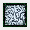 Zebra Desen İpek Twill Eşarp