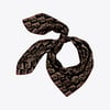 Zrf Monogram Desen İpek Twill Eşarp