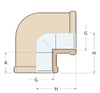 BRONZ 90° ERKEK-DİŞİ KUYRUKLU DİRSEK