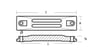 Honda small bar anode for stern bracket - Anodo per supporto motore Honda