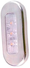 Krom Merdiven Lambası Oval Mavi 3 Led 12v