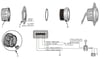MOTOR ÇALIŞMA ZAMAN SAATİ 52 mm KROM/BEYAZ
