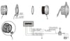 MOTOR ÇALIŞMA ZAMAN SAATİ 52 mm KROM/SİYAH