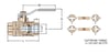 NİKEL KAPLI PİRİNÇ 3 YOLLU KÜRESEL VANA 1.1/2''