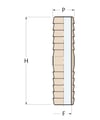 PİRİNÇ UZUN HORTUM EKİ 10 mm