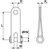 SELDEN - EXTENS.FORK-EYE FLX 5mm ST TGL