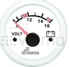 VOLTMETRE ANALOG 12V 52 mm BEYAZ/BEYAZ