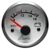 VOLTMETRE ANALOG 12V 52 mm KROM/BEYAZ