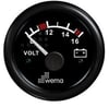 VOLTMETRE ANALOG 12V 52 mm SİYAH/SİYAH