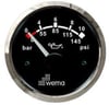 YAĞ BASINÇ GÖSTERGESİ 10 BAR 52 mm KROM/SİYAH