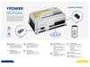 YPOWER AC-DC AKÜ ŞARJ CİHAZI 12V/60A 4 ÇIKIŞ FANSIZ BLUETOOTH BAĞLANTILI ÜCRETSİZ UYGULAMA İLE