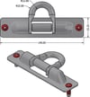 Z-SPARS - MAINSHEET BOOM BAIL SLIDER (FOR Z690-Z692 BOOM)-140 x 34 MM