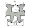 Z-SPARS - MAST TRACK 25/3 (PER METER)