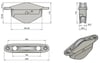 Z-SPARS - SHEAVE BOX LARGE, ALUMINUM (Ø110 MM)