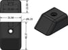 Z-SPARS - TRACK END ALUMINUM 25MM