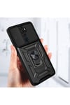 A9 2020 Kılıf Magnetik Standlı Kamera Korumalı NVTH Sürgülü Vega Kapak - Mavi