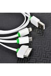 Beyaz High Speed 3 in 1 Lightning Micro Type-C Usb Kablo-NVTH