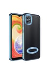 Galaxy A04 Kılıf Kamera Korumalı Logo Gösteren NVTH Omega Kapak - Sierra Mavi