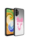 Galaxy A04S Kılıf Aynalı Desenli Kamera Korumalı Parlak NVTH Mirror Kapak - Yazı