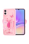 Galaxy A05 Kılıf Kamera Korumalı Figür Tasarımlı NVTH Kapya Kapak-Pembe Açık