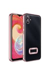 Galaxy A05 Kılıf Kamera Korumalı Logo Gösteren NVTH Omega Kapak - Rose Gold
