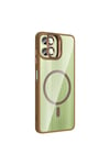 Galaxy A06 Kılıf Standlı ve Kamera Lens Hediyeli M-Safe Şarj Özellikli NVTH Etro Kapak - Siyah