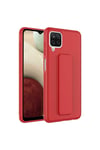 Galaxy A12 Kılıf NVTH Qstand Kapak - Kırmızı
