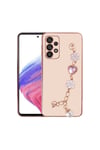 Galaxy A13 4G Kılıf El Tutamaçlı Kamera Korumalı NVTH Taka Silikon Kapak - Pembe