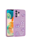 Galaxy A13 4G Kılıf Kabartma Figürlü Parlak NVTH Toys Silikon Kapak - Pembe