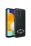 Galaxy A13 4G Kılıf Kamera Korumalı Logo Gösteren NVTH Omega Kapak - Siyah
