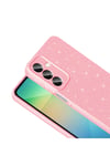 Galaxy A16 Kılıf Kamera Korumalı Simli Lüks NVTH Koton Kapak - Lila